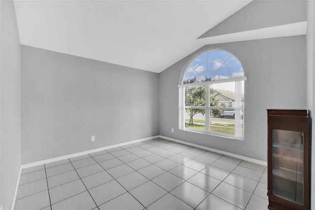 interior space with lofted ceiling