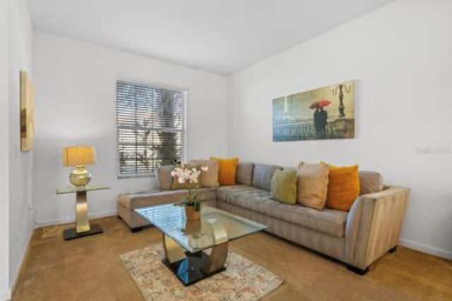 view of carpeted living room