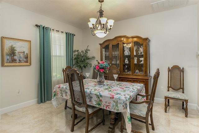 619 Meadow Sage Dr, Deland, FL 32724 - dining space with a chandelier