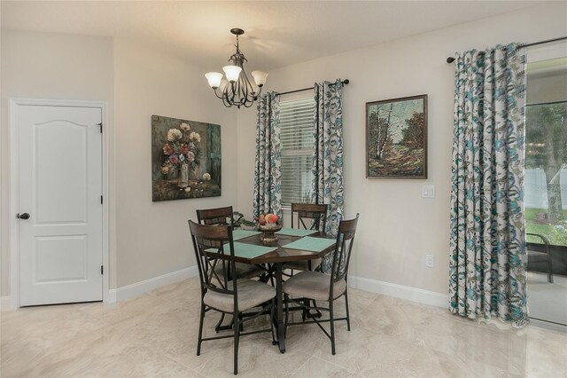 619 Meadow Sage Dr, Deland, FL 32724 - dining space featuring a notable chandelier
