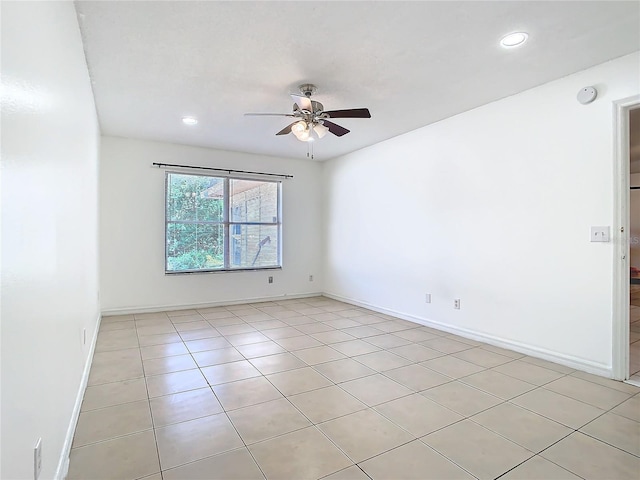 unfurnished room featuring ceiling fan