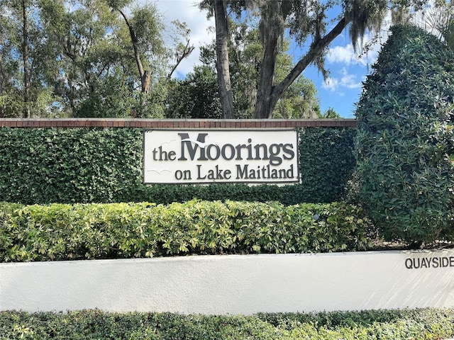 view of community sign