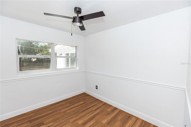 5508 Meridian Way, Orlando, FL 32808 - empty room featuring baseboards, ceiling fan, and wood finished floors