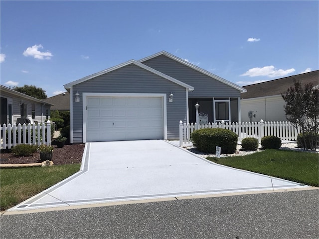 ranch-style house with a garage