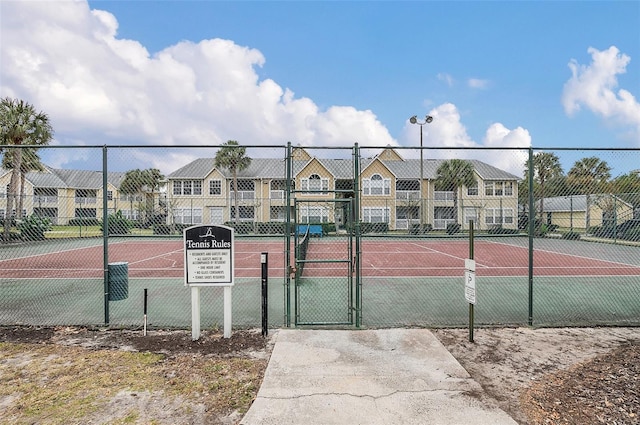 view of tennis court