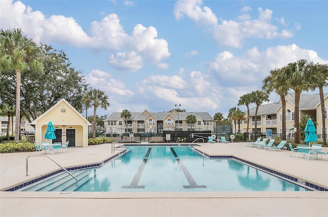 view of pool with a patio