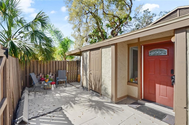 exterior space with fence private yard