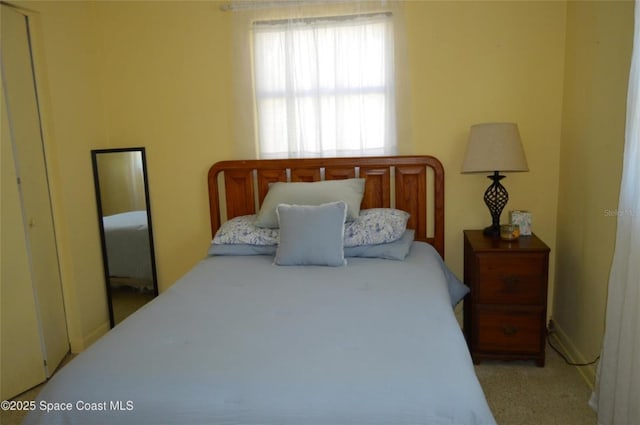 view of carpeted bedroom