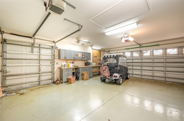 garage featuring a garage door opener