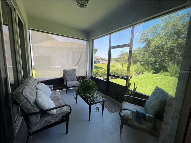 view of sunroom