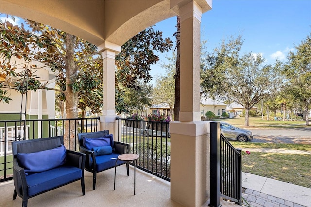 view of patio with covered porch