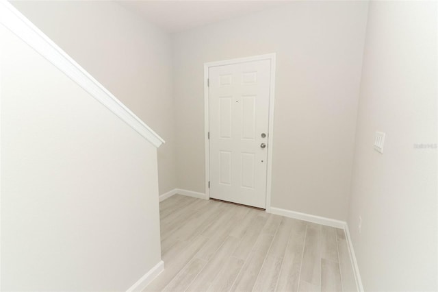 entryway featuring light wood-type flooring