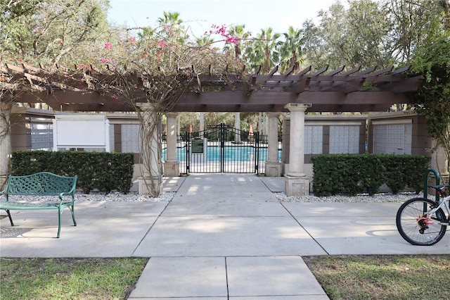 770 Siena Palm Dr Unit 201, Celebration, FL 34747 - view of patio / terrace featuring a pergola