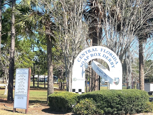 view of community sign