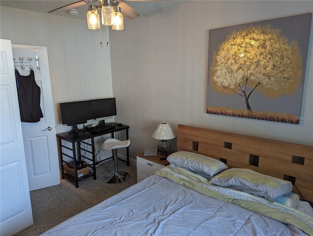 bedroom with carpet floors