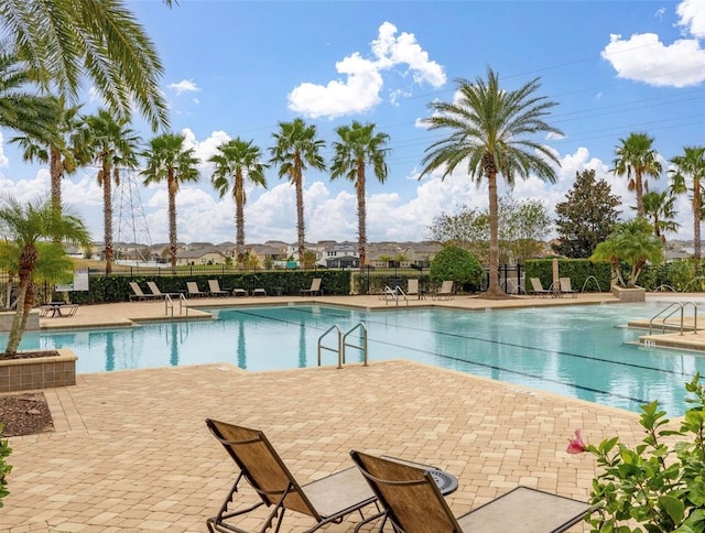 view of pool with a patio