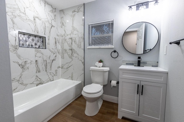 812 S Locust Ave, Sanford, FL 32771 - bathroom featuring vanity, wood finished floors, and shower / washtub combination