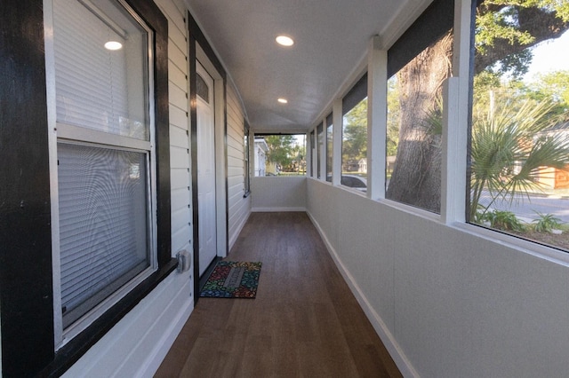 812 S Locust Ave, Sanford, FL 32771 - unfurnished sunroom with wood finished floors and recessed lighting