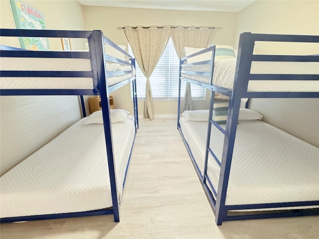 bedroom featuring light hardwood / wood-style flooring