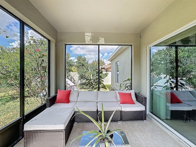 view of sunroom