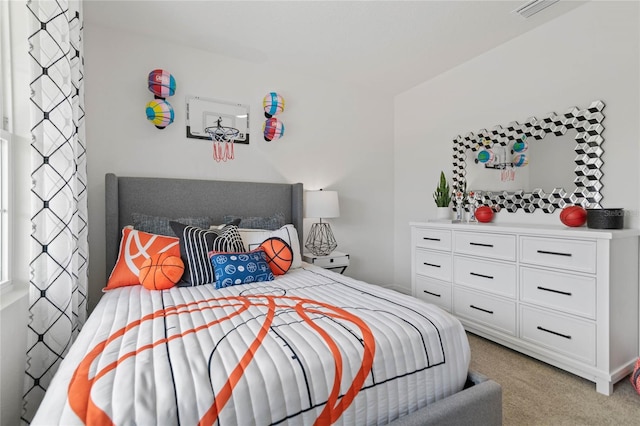 view of carpeted bedroom