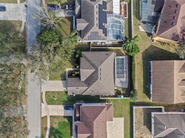 aerial view featuring a residential view