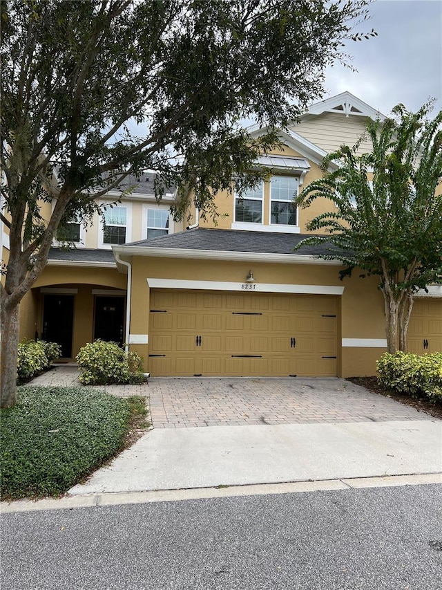 view of front of home featuring a garage