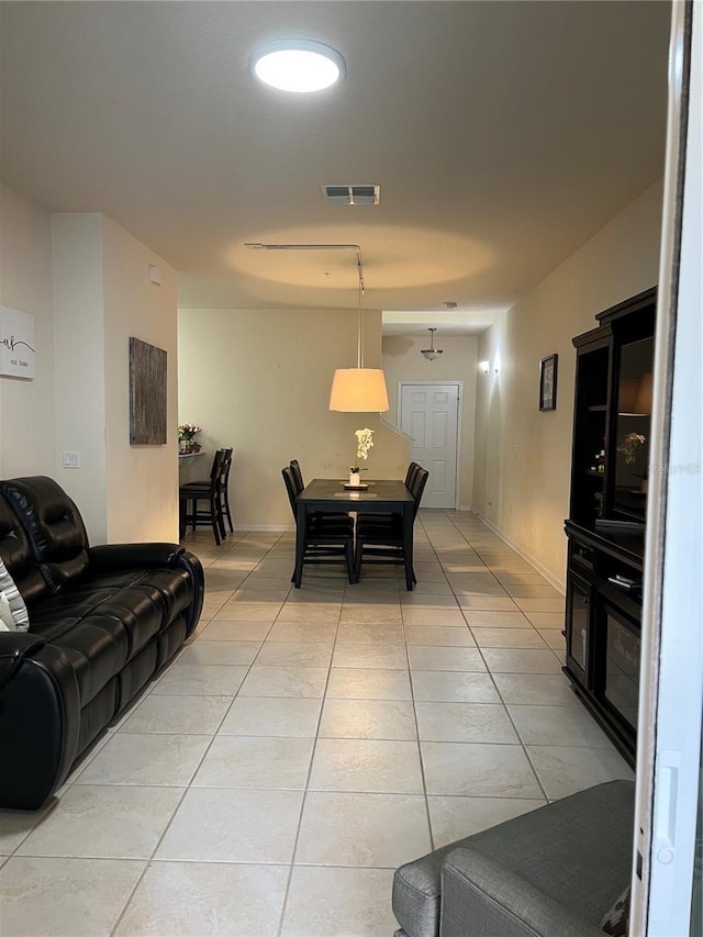 view of tiled dining area