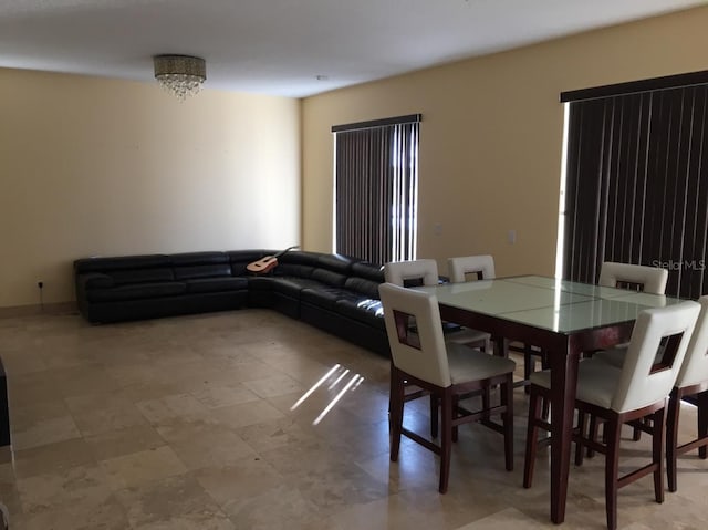 view of dining area