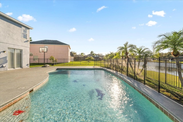 view of pool featuring fence and a fenced in pool