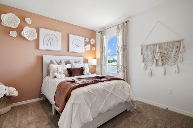 bedroom featuring carpet flooring