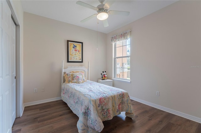 8168 Boat Hook Loop Unit 707, Windermere, FL 34786 - bedroom featuring wood finished floors and a ceiling fan