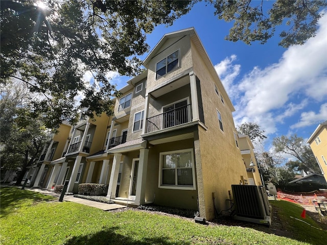 view of property with central AC