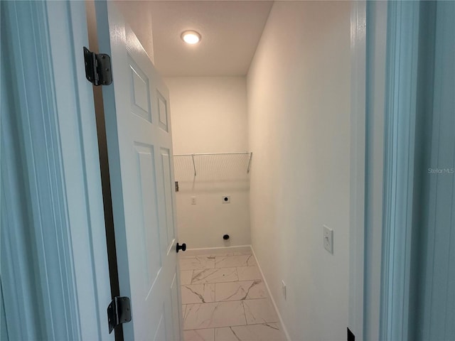 laundry room with electric dryer hookup