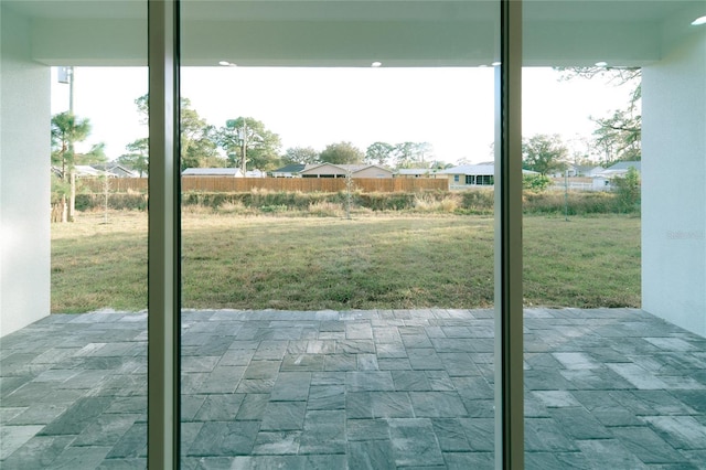 entryway featuring plenty of natural light and a residential view