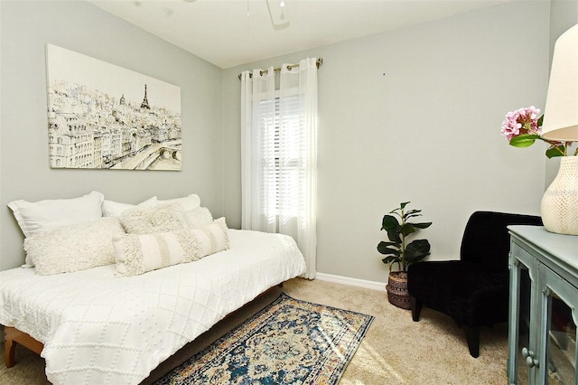 view of carpeted bedroom