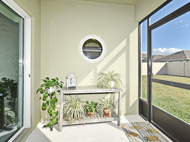 sunroom with a wealth of natural light