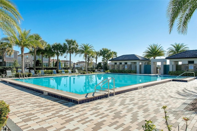 view of pool with a patio area