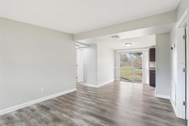 empty room featuring light wood-type flooring