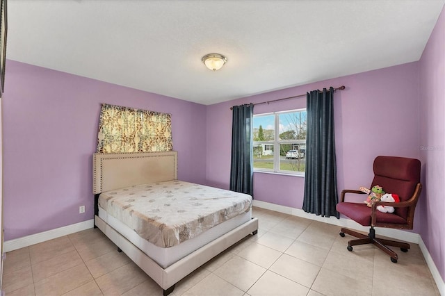 view of tiled bedroom