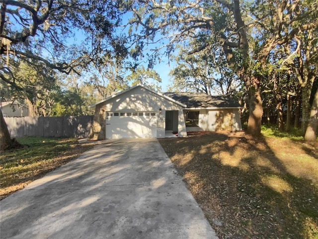 ranch-style house with a garage