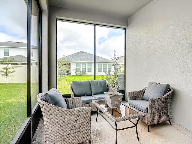 view of sunroom