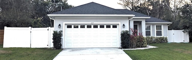 view of front of home featuring a front lawn