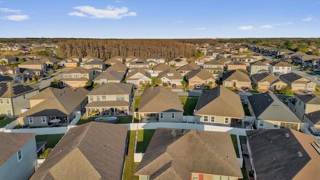 drone / aerial view with a residential view