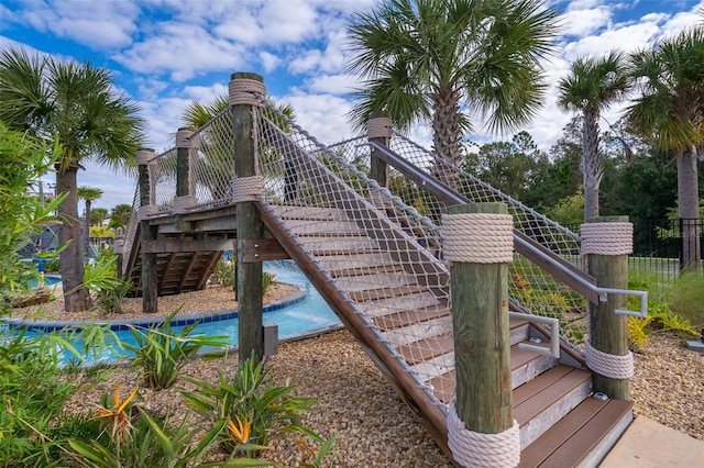 view of jungle gym