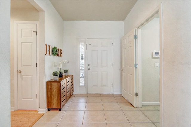 view of tiled foyer