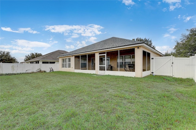 3995 SW 57th Ct, Ocala, FL 34474 - back of house featuring a gate and a sunroom