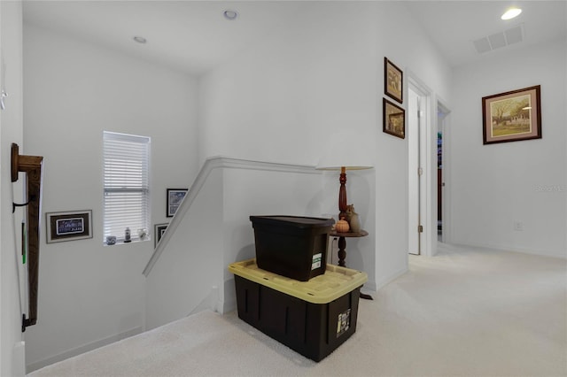 14214 Shocklach Dr, Winter Garden, FL 34787 - stairs with visible vents, recessed lighting, and carpet