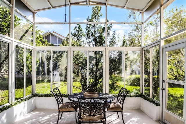 view of sunroom / solarium