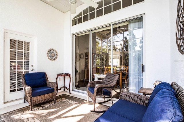 view of patio / terrace with an outdoor hangout area